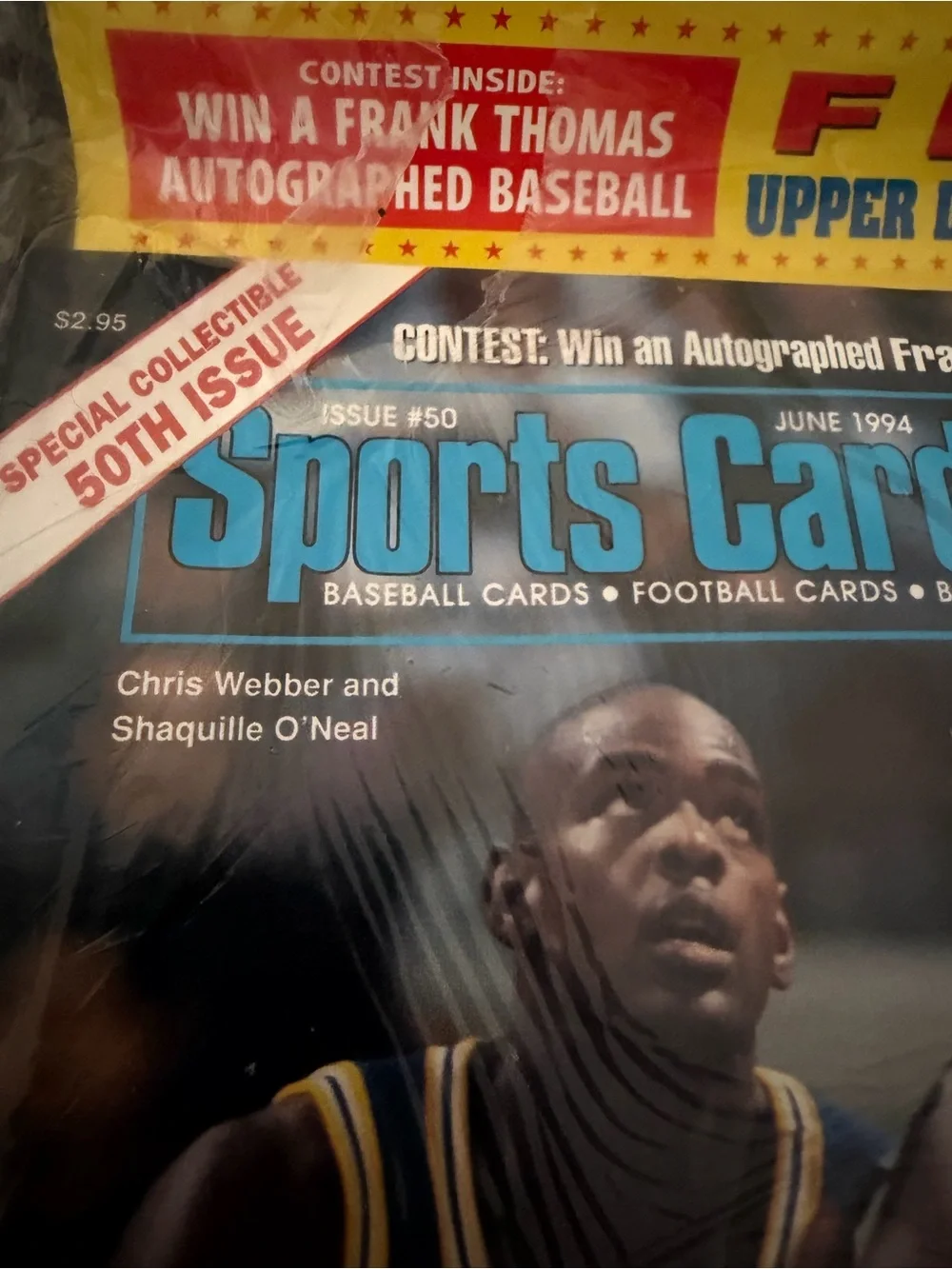 Sports Card Trader June 1994 Shaquille O’Neal Chris Webber Sealed Cobi Jones PR2